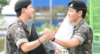 Hore! RM dan V BTS Selesai Wamil Hari Ini
